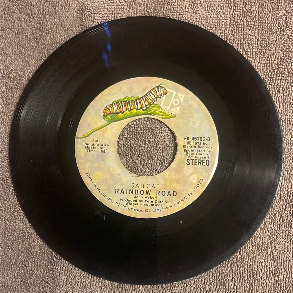 Sailcat 45 rpm vintage Vinyl Record